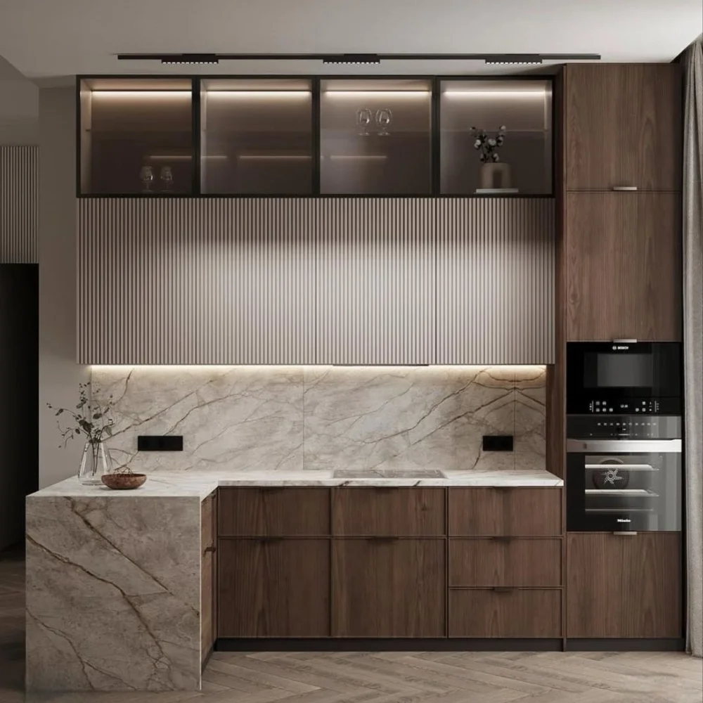 Fluted Glass Shutters